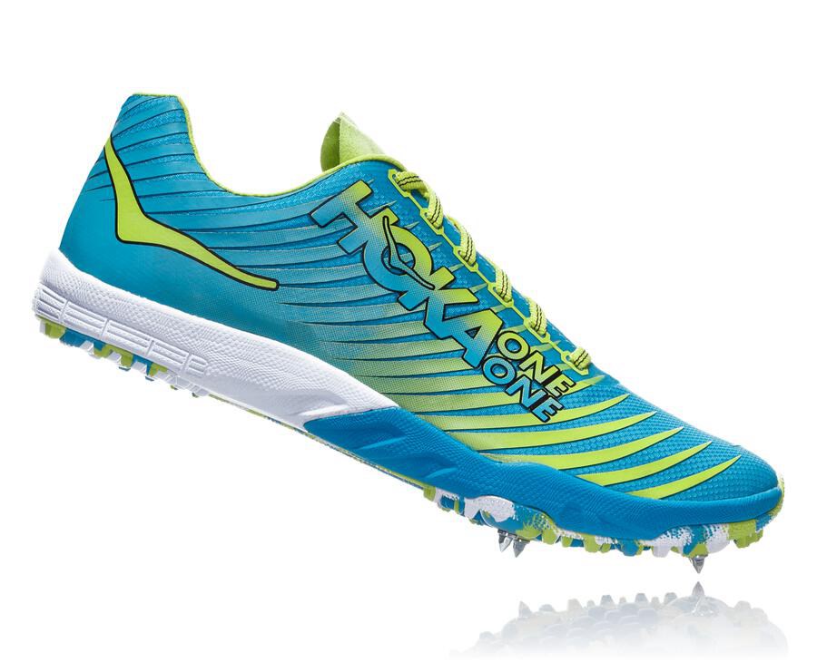 Hoka One One Spikes Dame - Evo Xc - Blå/Grøn - 249576LRE